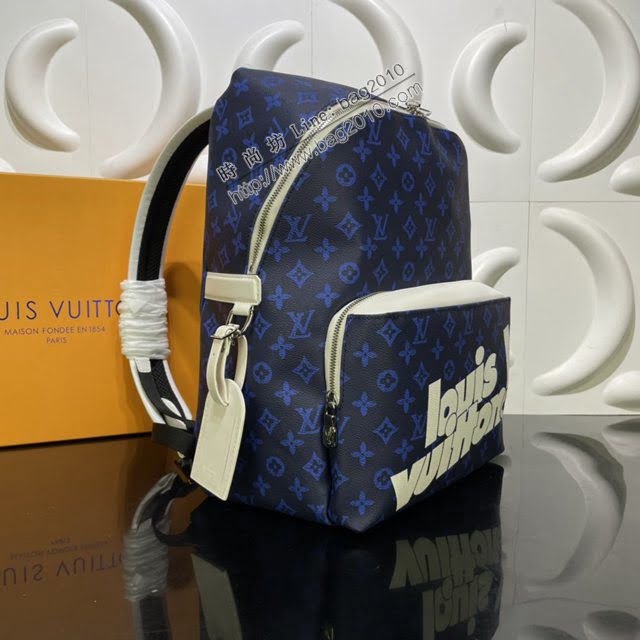 LOUIS VUITTON專櫃新款包包 路易威登Carry It後背包 LV男士老花字體絲印雙肩包 M46118  ydh4153